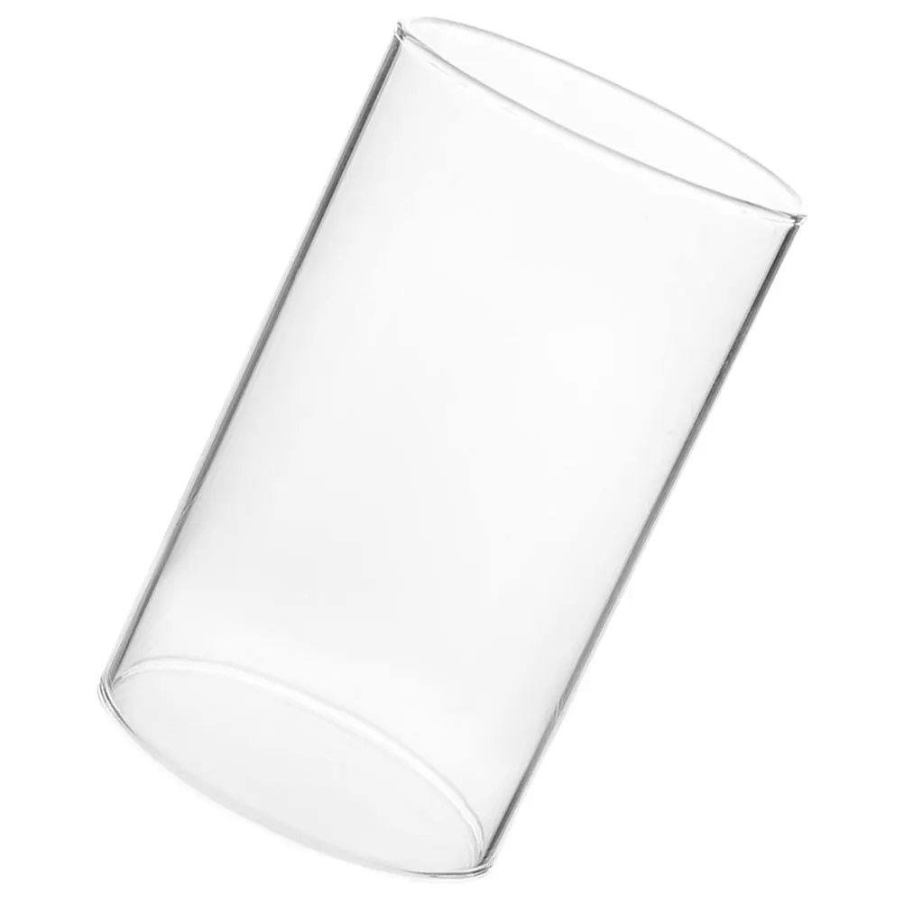 Glass Shade High Borosilicate Clear Cylinder Decorative Windproof Holder Sleeve Home Wedding Banquet Decor