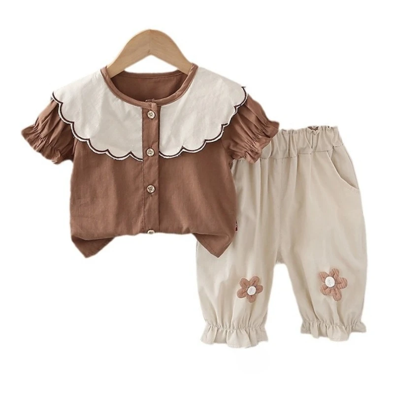 

New Summer Baby Girls Clothes Suit Children Fashion Shirt Shorts 2Pcs/Set Kids Clothing Infant Casual Costume Toddler Tracksuits