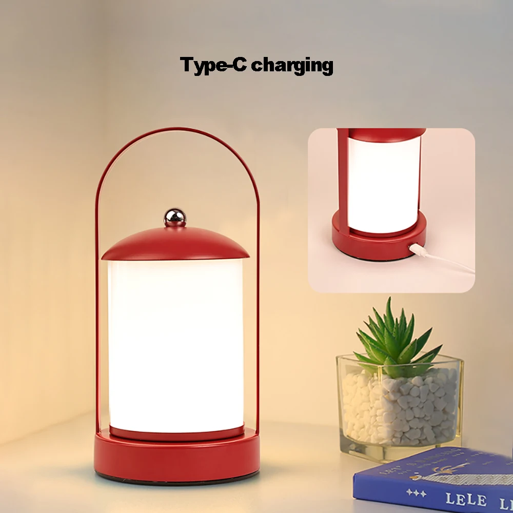 Room decoration Christmas gifts Night light 3-color infinite dimming rechargeable portable outdoor camping light