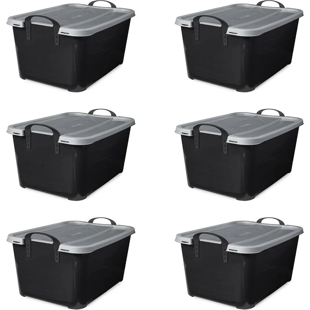 

Life Story 55 Quart Stackable Home Organization Lidded Storage Container, 6 Pack