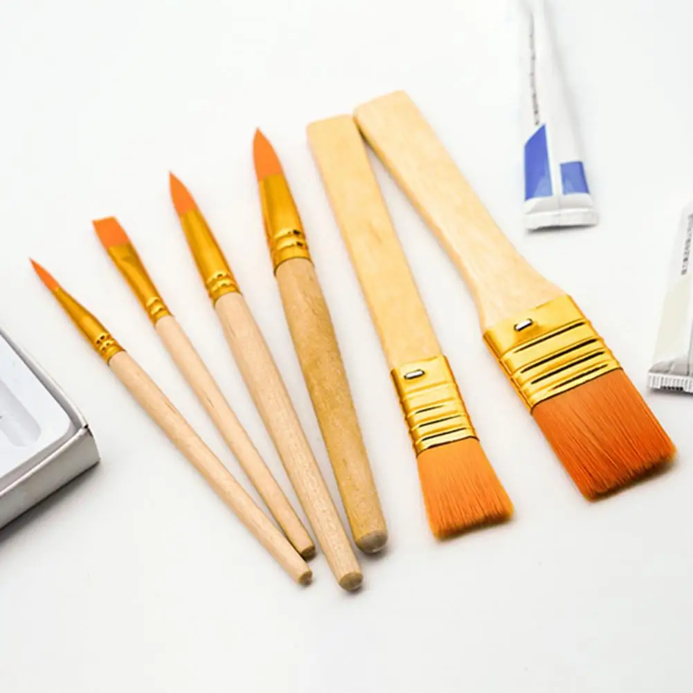 ألوان مائية فرشاة الطلاء امتصاص الماء قوية النايلون الصوف النفط الطلاء فرشاة مجموعة المحمولة رسم فرشاة مجموعة اللوازم المدرسية