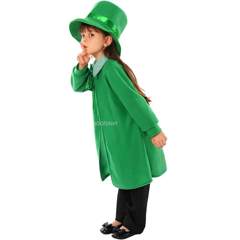 

3;c,5\h;7/CosplayIootiany Irish St. Patrick's Day Green Cape Children's School Festival Role Play Performance Costume e'5,h'7\f/