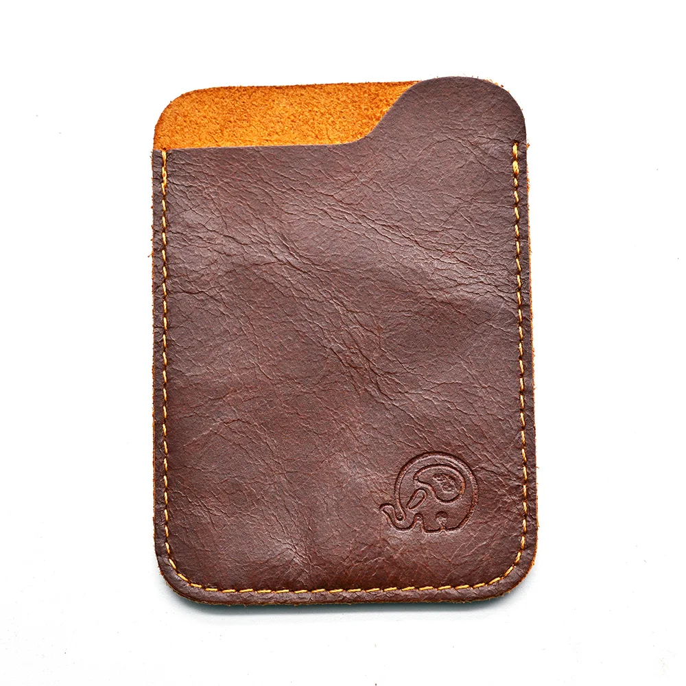 

Slim Minimalist Leather Card Holder Wallet Credit Card Leather Card Case Sleeves fit for 3 to 5 cards