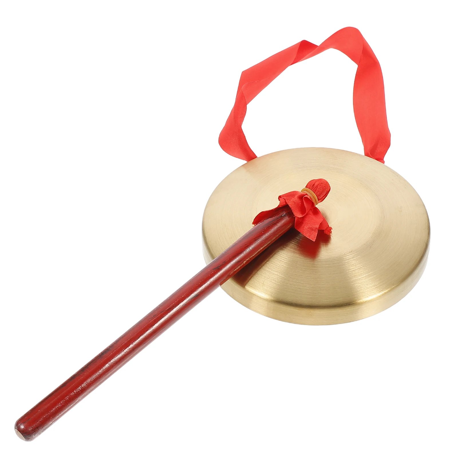 

Gongs and Drums Mini with Mallet Chinese Hand Hammer Metal Bells Held Percussion Traditional