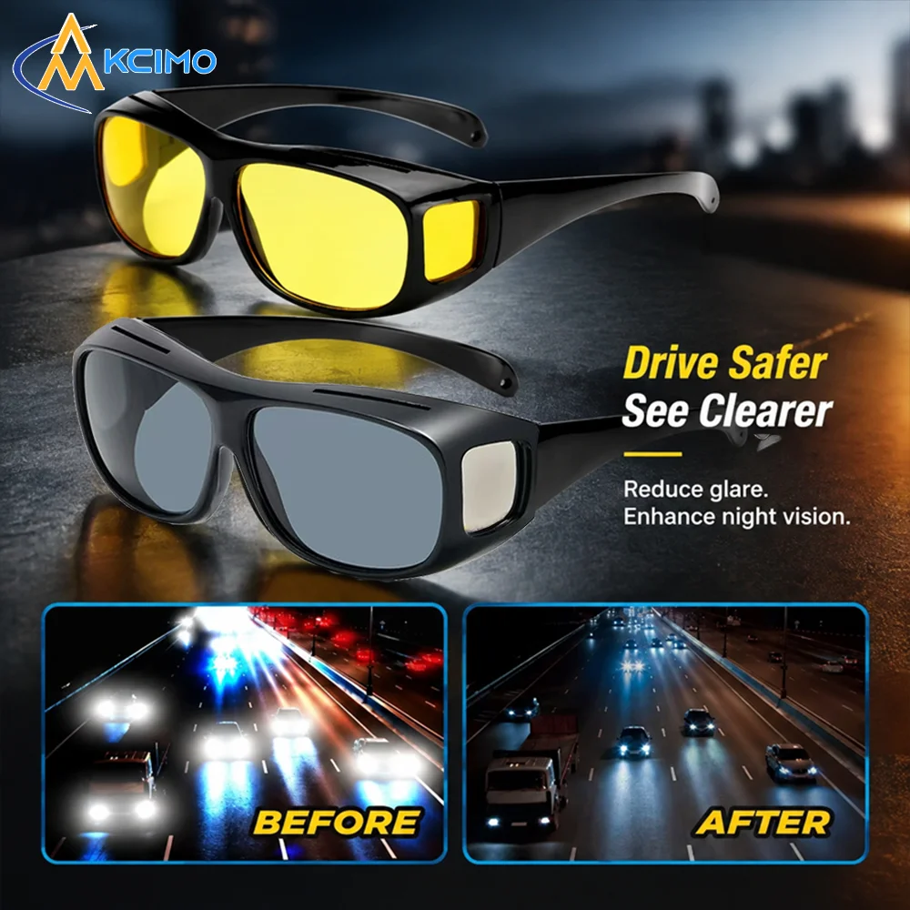 Wrap Around Anti-Glare Sunglasses, Ultra Light Unisex Eyeglasses, Outdoor Driving UV Protection Shades