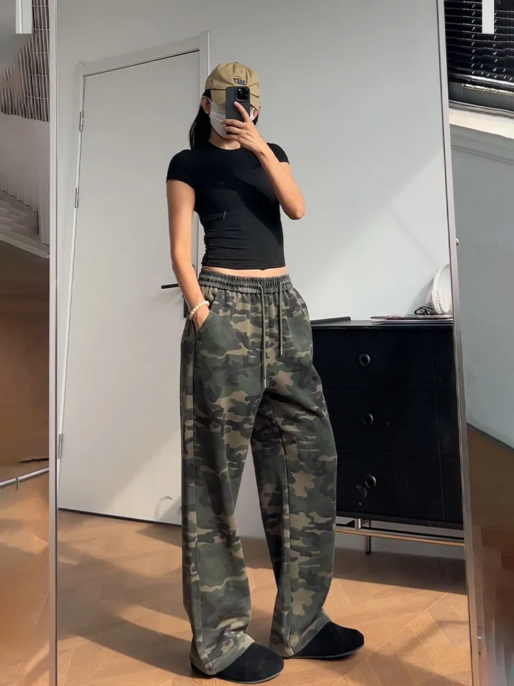 Retro Hip Hop  Knife  Sweatpants Men's Women's Slim Fit Wide Leg Casual Micro Flared Straight Leg Sports Long Tro... - view 2