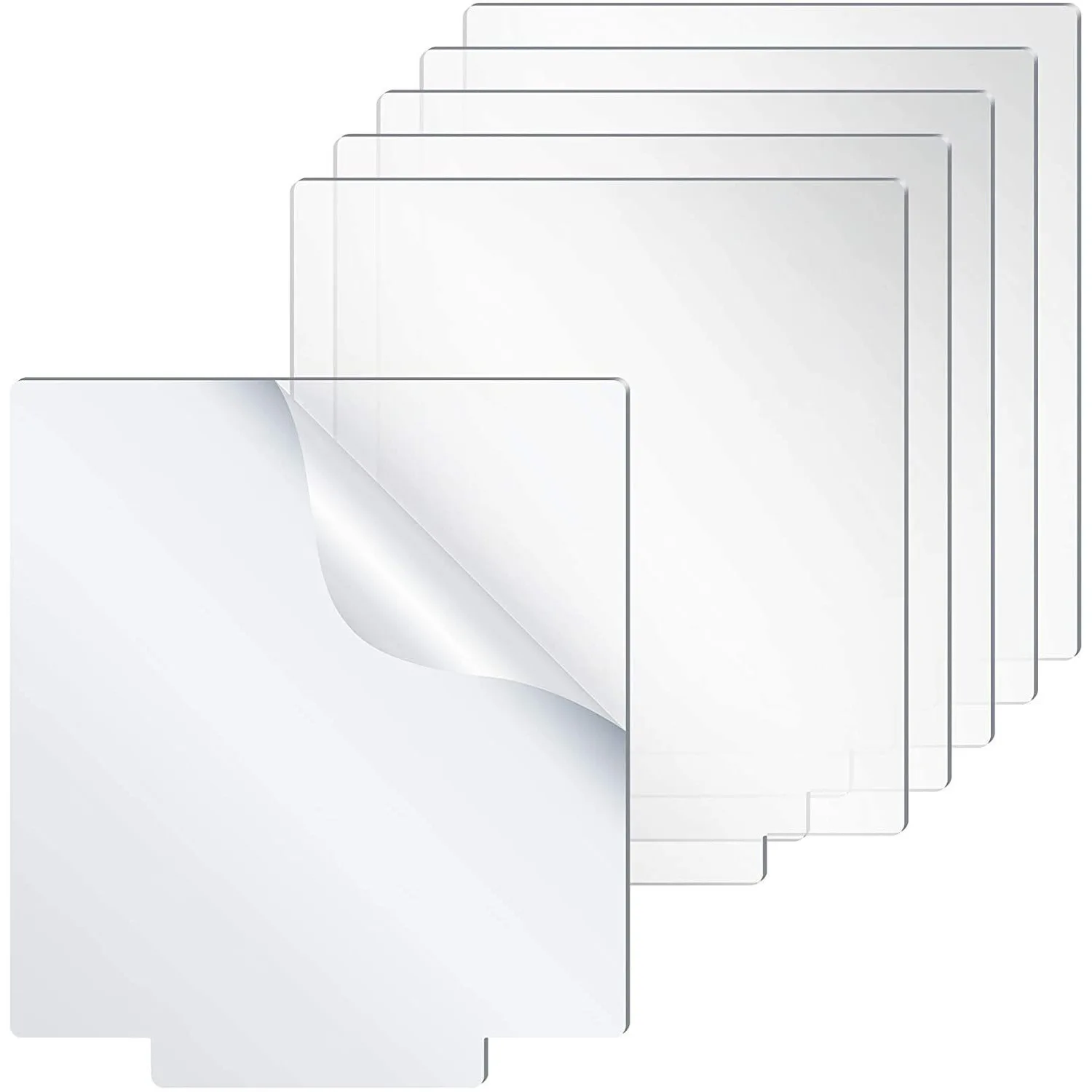 

6 Piece Acrylic Light Sign Creative for DIY Light Base, Transparent Panel Board with Protective Film Table Signs Diy Projects