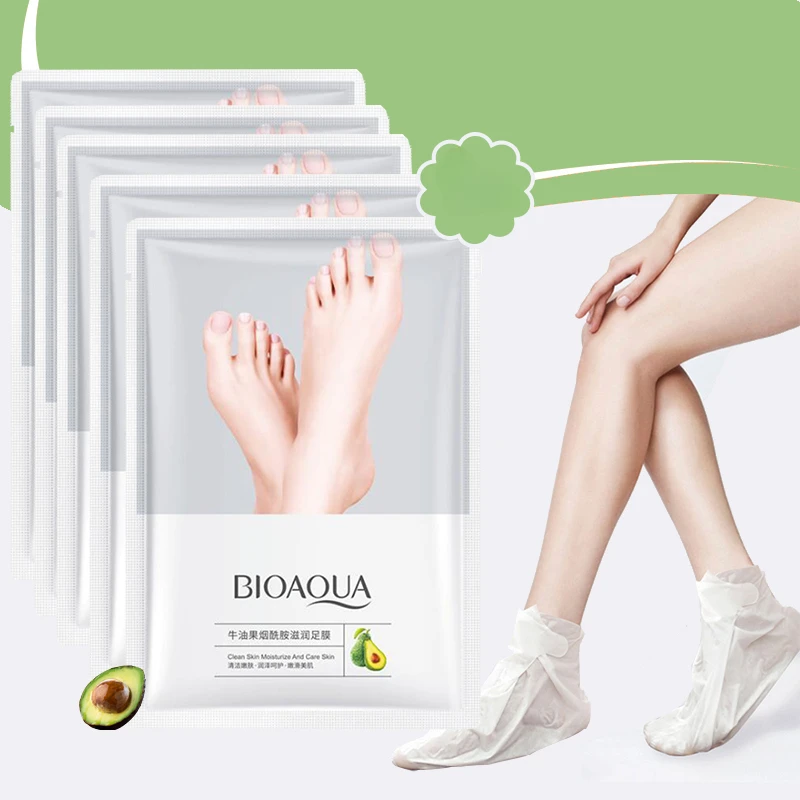 

1Pairs Avocado Niacinamide Moisturizing Foot Mask Sheet Pack Mildly Nourish Soothes Exfoliating Repairing Foot Mask Foot Care