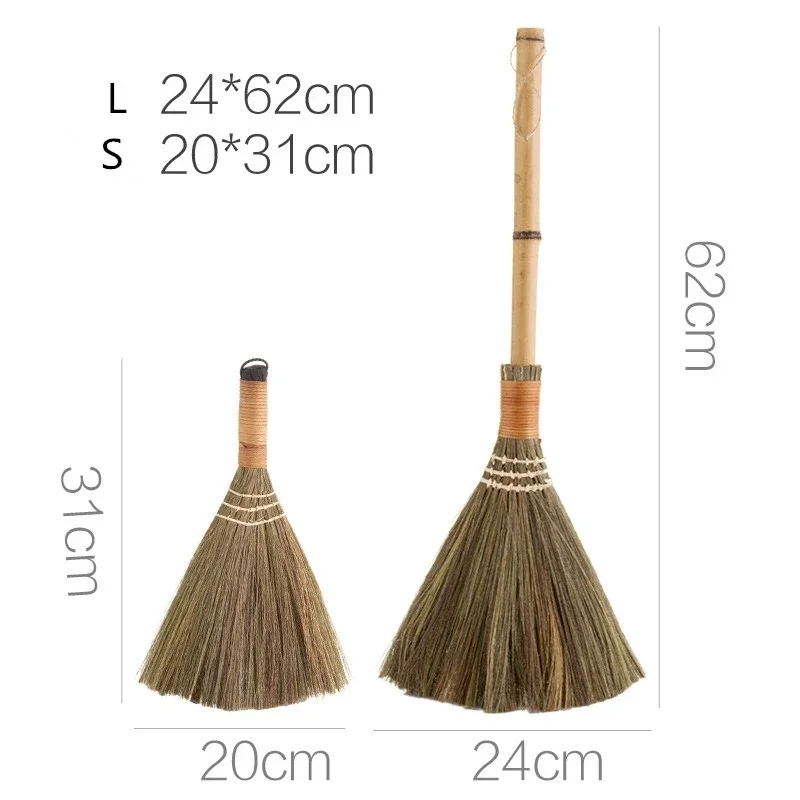 Household Bamboo Large Broom Dustpan Soft Hair Sweep Hair Artifact Hand Broom Wood Floor Sweep Broom Cleaning Tools