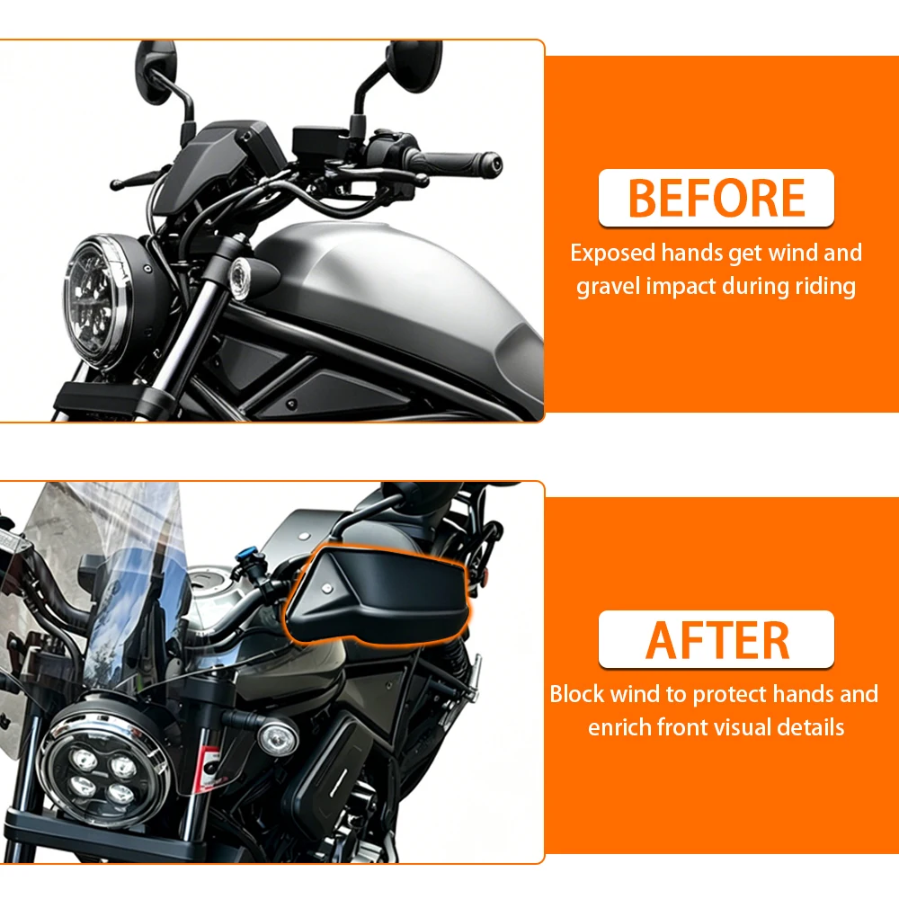 New Matte Black Motorcycle Handguards Wind Deflectors Kit Hand Protector Fit For Honda NC700X 2012 - 2013 NC750X DCT 2014 - 2020