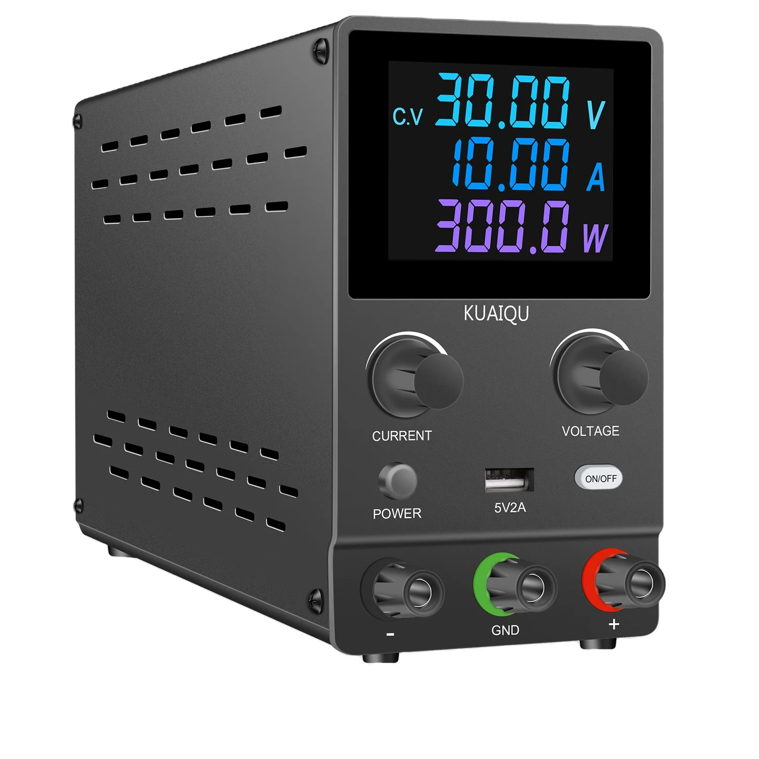 KUAIQU SPPS-B3010D Black DC Power Supply Adjustable 30V 10A Digital Lab Bench Source Stabilized Switch Power Voltage Regulator