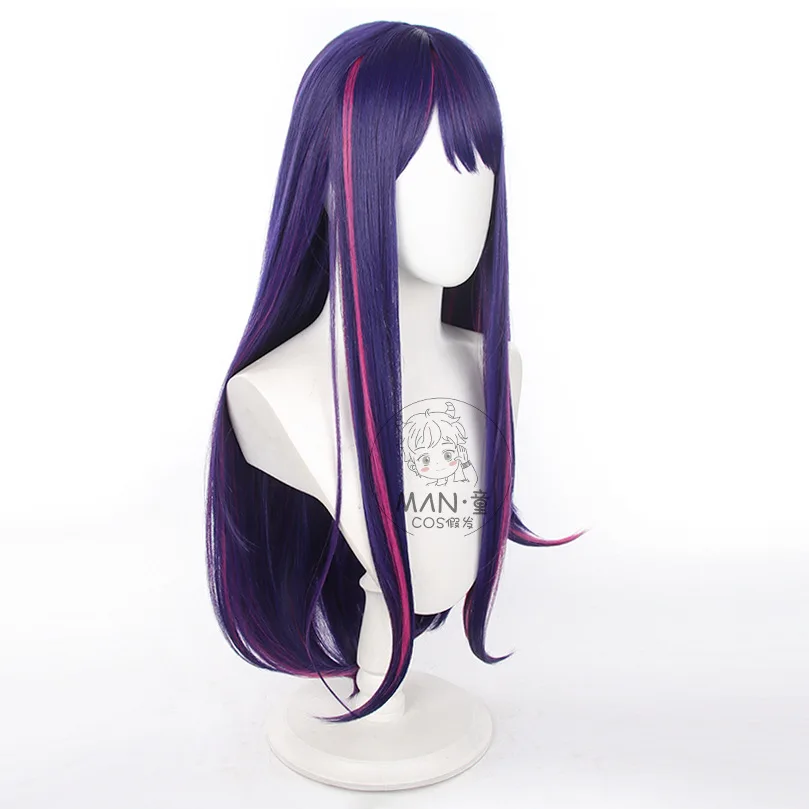 شعر مستعار Oshi no Ko Hoshino Ai التنكري مخطط بمشبك نمر وشعر طويل هدية الهالوين #3