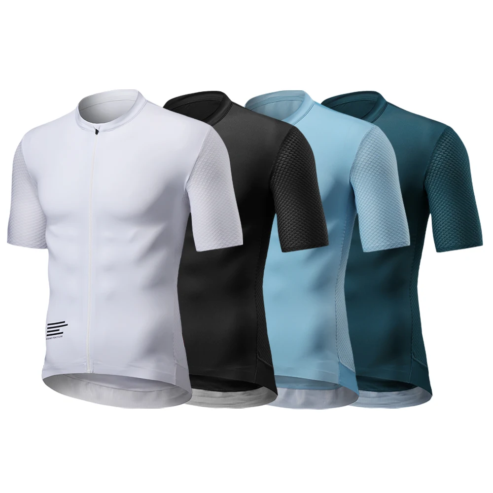 Cycling Jersey Men Bicycle Clothing Male MTB Maillot Clothes White Black Pockets Mountain Bike Shirt Enduro Racing Summer