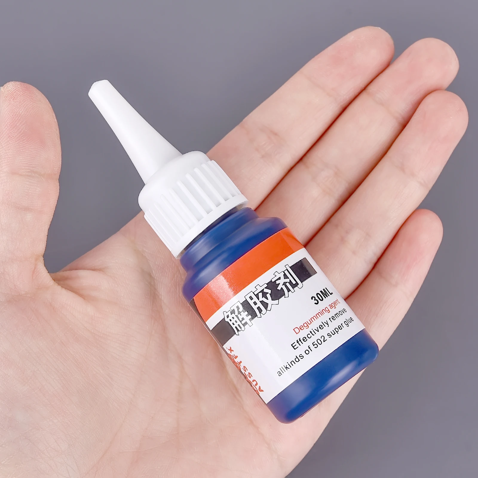 30ml Super Glue Remover Cleaner Glue Adhesive Debonder for Resin Liquid Glue UV Adhesive 502 Glue Nail Free Glue