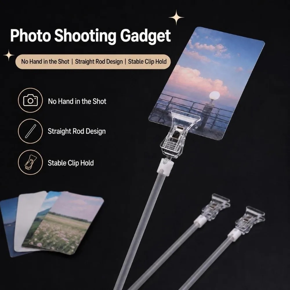 5Pcs Minimalist Plastic Card Holder Clips with Sticks Clear Flower Bouquet Card Clamp Pin Card Stand Florist DIY
