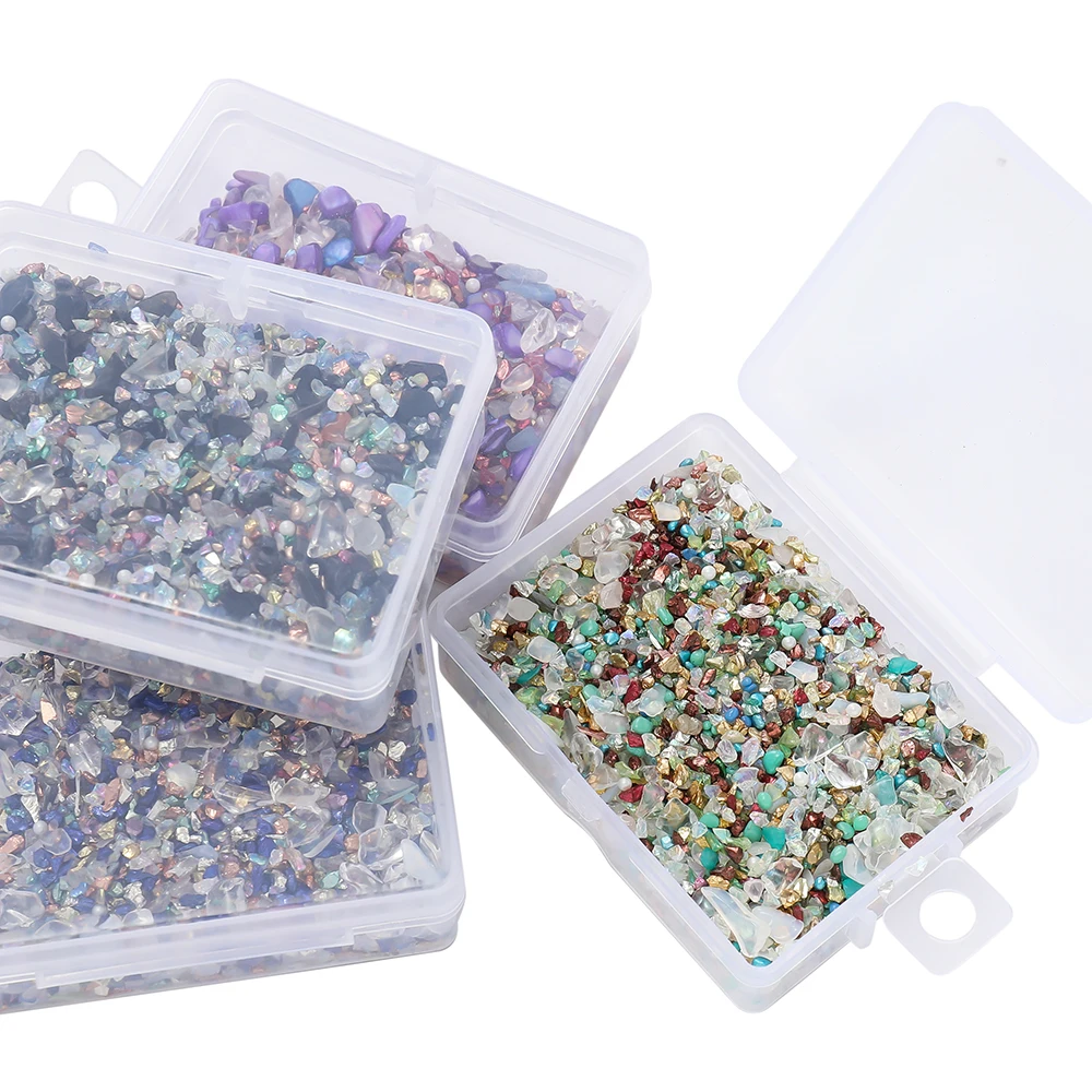 50g/Box Mixed Glass Crystal Crushed Stone Epoxy Resin Fillers Material for DIY Resin Jewelry Making Accessories Nail Art Crafts