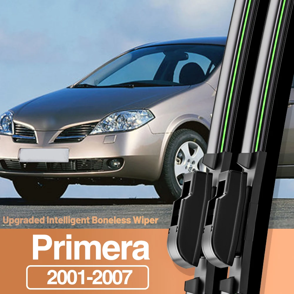 

2pcs For Nissan Primera P12 2001-2007 Front Windshield Wiper Blades Windscreen Window Accessories 2002 2003 2004 2005 2006