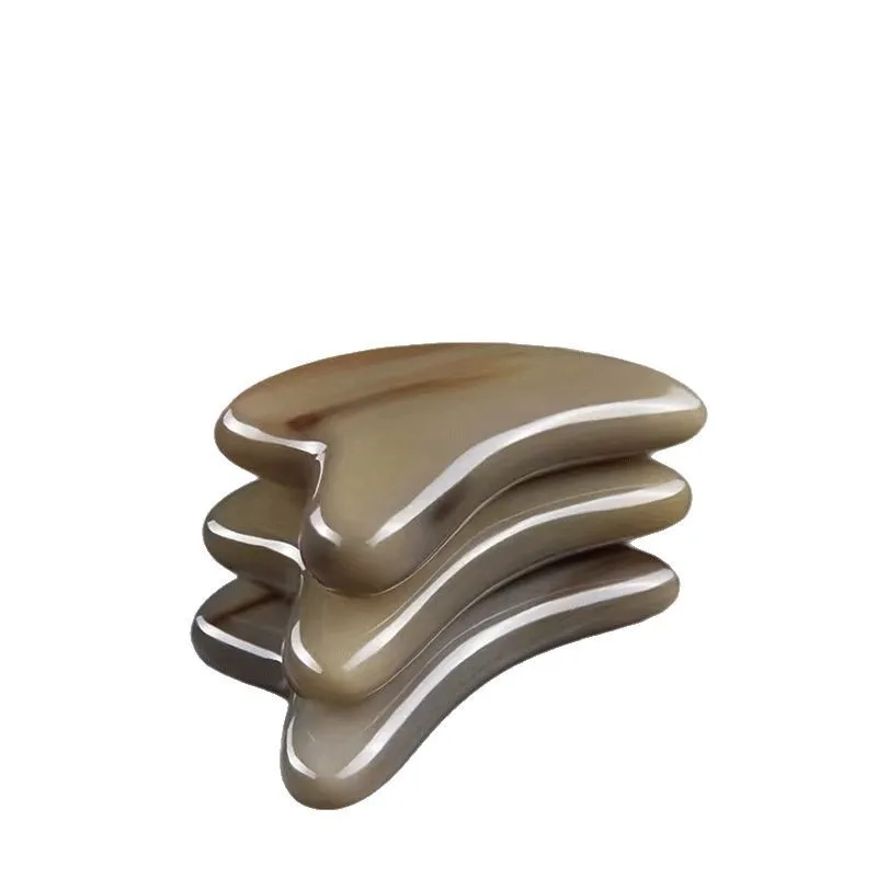 Yak Horn Gua Sha Scraping Board Facial Body Massage Tool Dolphin Shape Meridian Muscle Relief