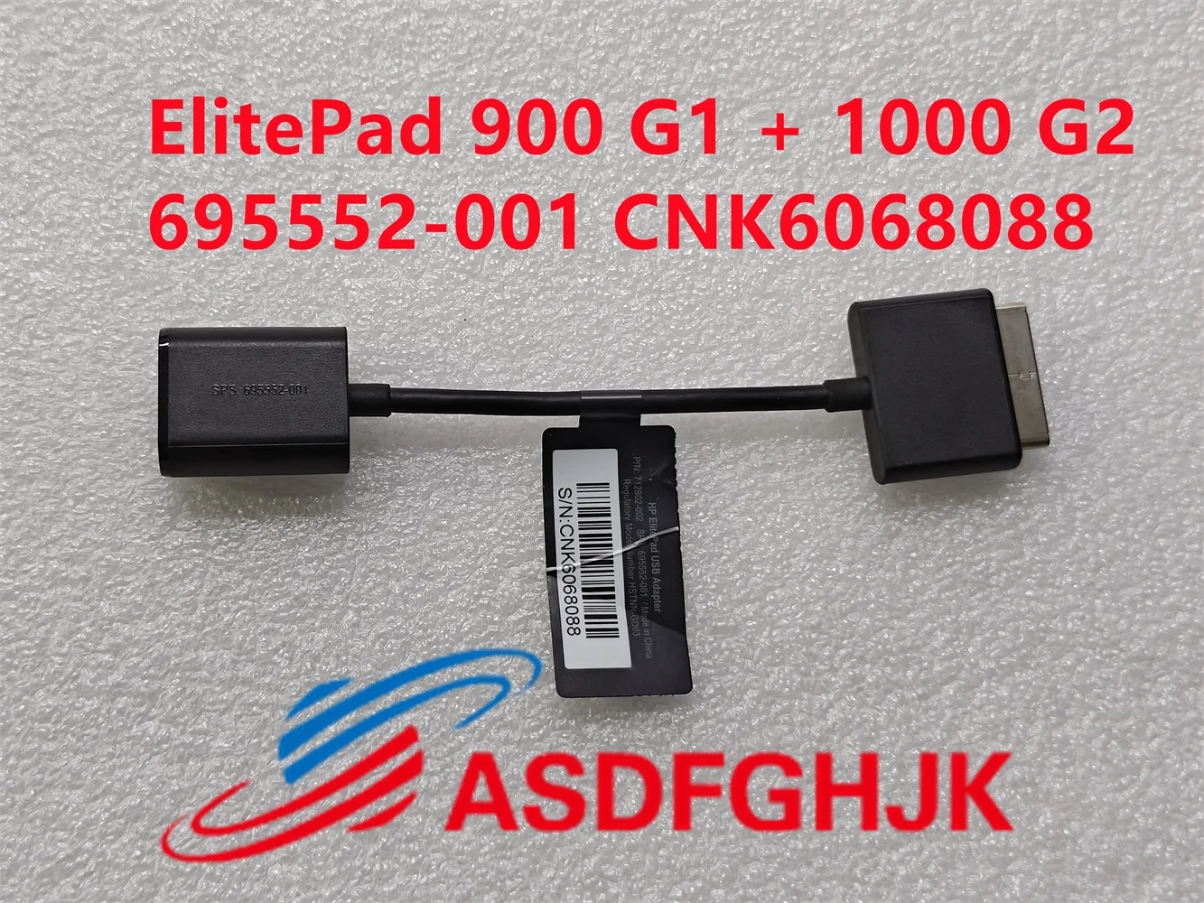 

Original S/N:CNK6068088 695552-001 adapter for HP ElitePad 900 G1 + 1000 G2 Computer adapter 712802-002 HSTNN-GD03 test Ok