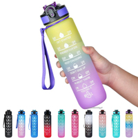 1 Liter Large Capacity Sports Water Bottle Leak Proof Plastic Cup Drinking Outdoor Travel Portable Gym Fitness Jugs