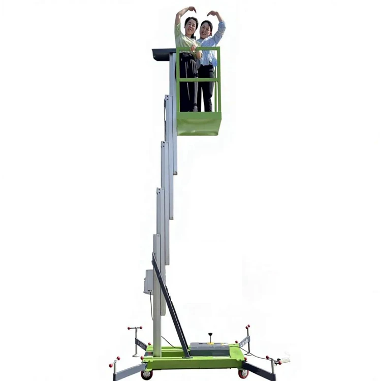 Aluminum Hydraulic Vertical Personnel Aerial Lift Platform 6m 8m 9m 10m 12m Remote Control Remote Control Mobile Customized