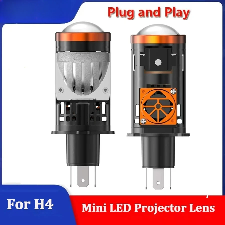 

110W H4 LED Headlights Car Mini Projector Lens 6000K Solenoid Design High Low Beam Auto LED Lights with Dual Turbo Fan Car Light