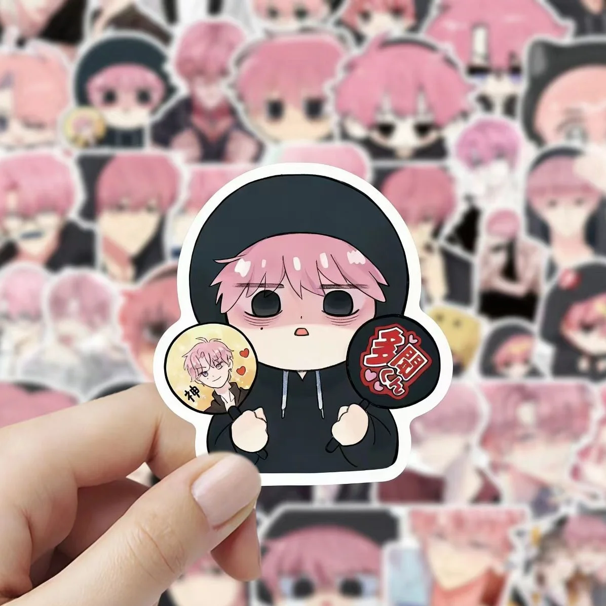 54Pcs/60pcs Anime Tamon's B-Side Fukuhara Tamon Waterproof Graffiti Stickers Phone Luggage DIY Decals Cartoon Cosplay Toys Props image 2
