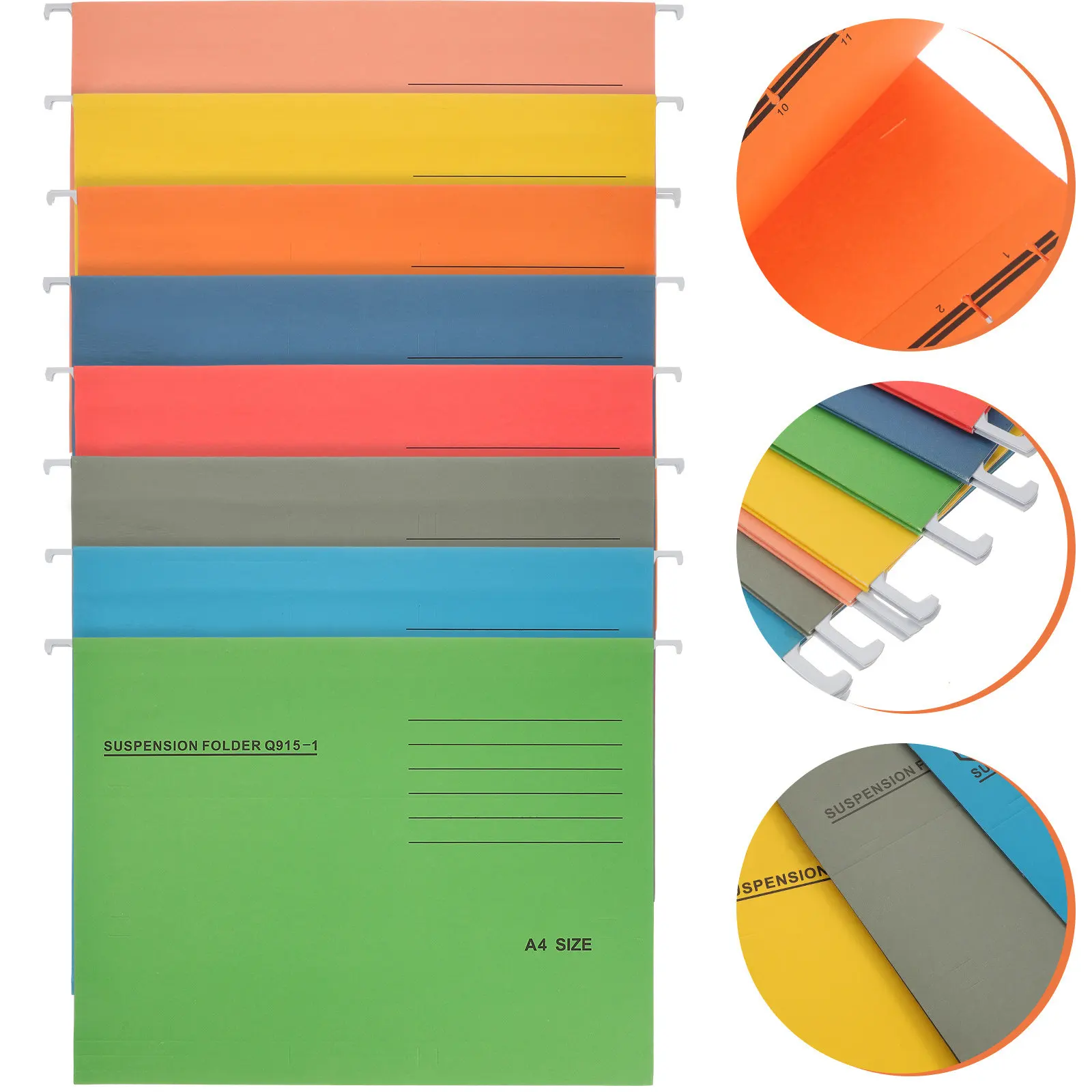 

8 Pieces A4 Suspension Folders Thick Paper Hanging File Office Supplies Document ganizer Storage Cabinet Folder