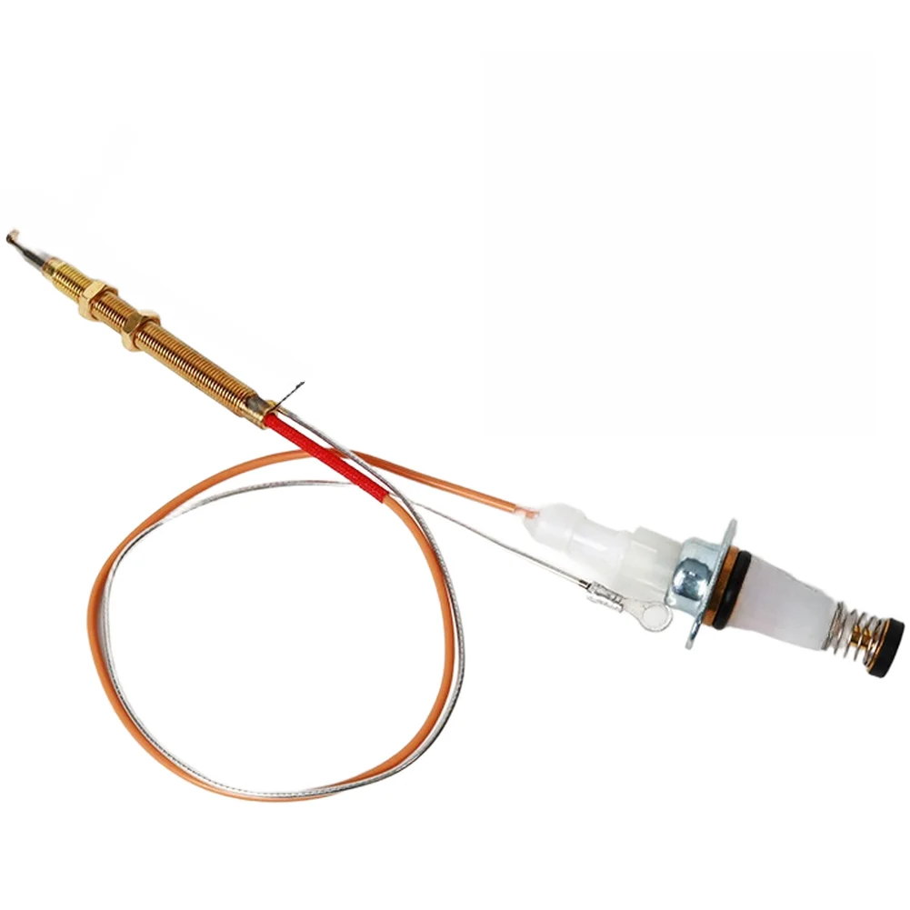 Gas Stove Thermocouple Sensor Probe with Copper Sleeve and Solenoid Valve for Reliable Ignition and Flame Safety