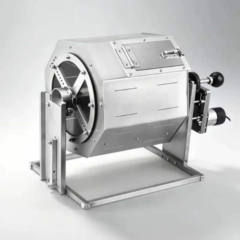 Torrador Elétrico de Grãos de Café, Torrador Pequeno com Rotação Automática em Aço Inoxidável para Uso Doméstico e Comercial, Capacidade Grande de 8L