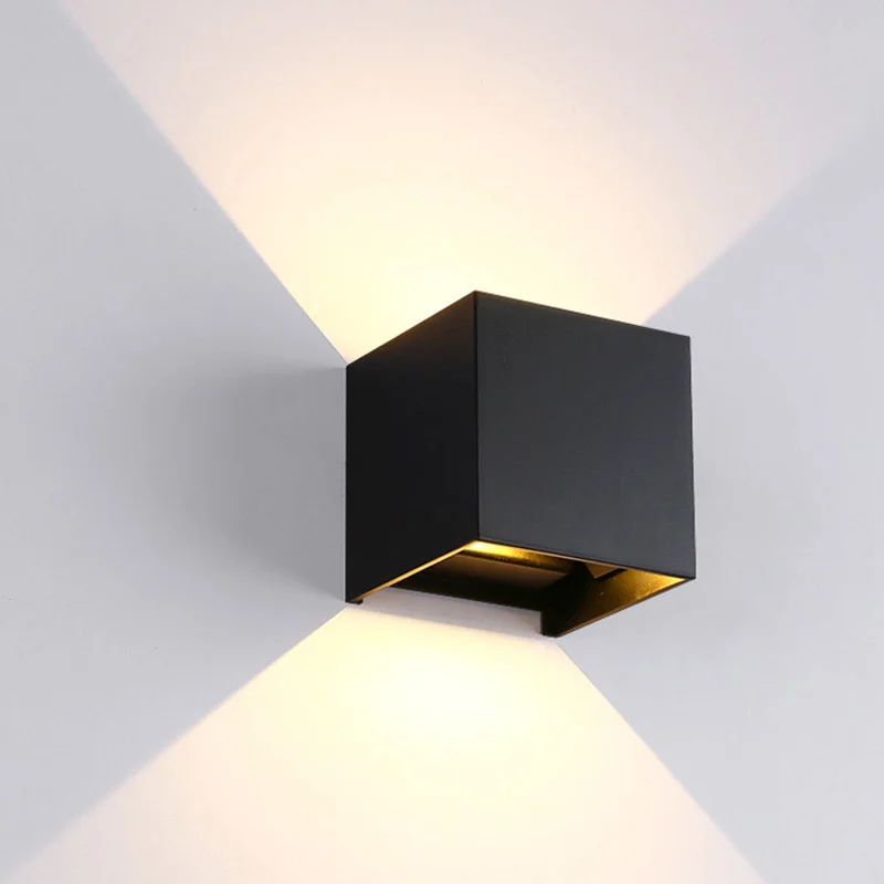 Led Waterproof Wall Lamp Outdoors Wall Lamp Square Round Aluminum Up And Down Luminescence Moisture-proof Lamp Wall Lamp