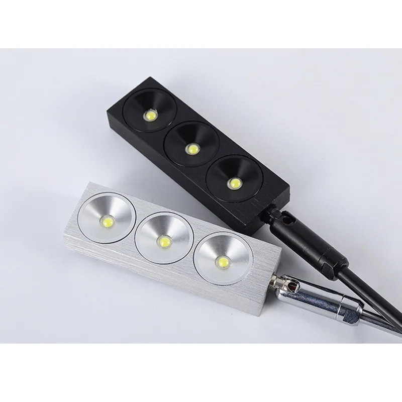 LED Showcase Light Dimmabel1W 2W 3W 220V Adjustable spotlights Exhibition DC12V Led Mini Jewelry Display Light For Diamond Store