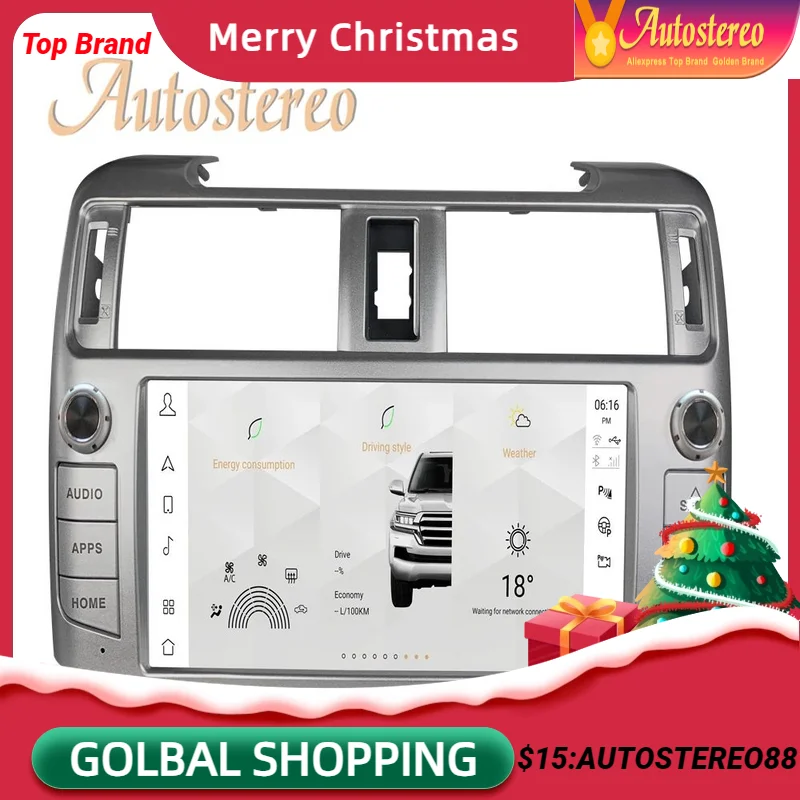 Carplay Andriod 13 For Toyota 4runner 2009-2022 Tesla Screen GPS Navigation Auto Stereo Radio Car Multimedia Player