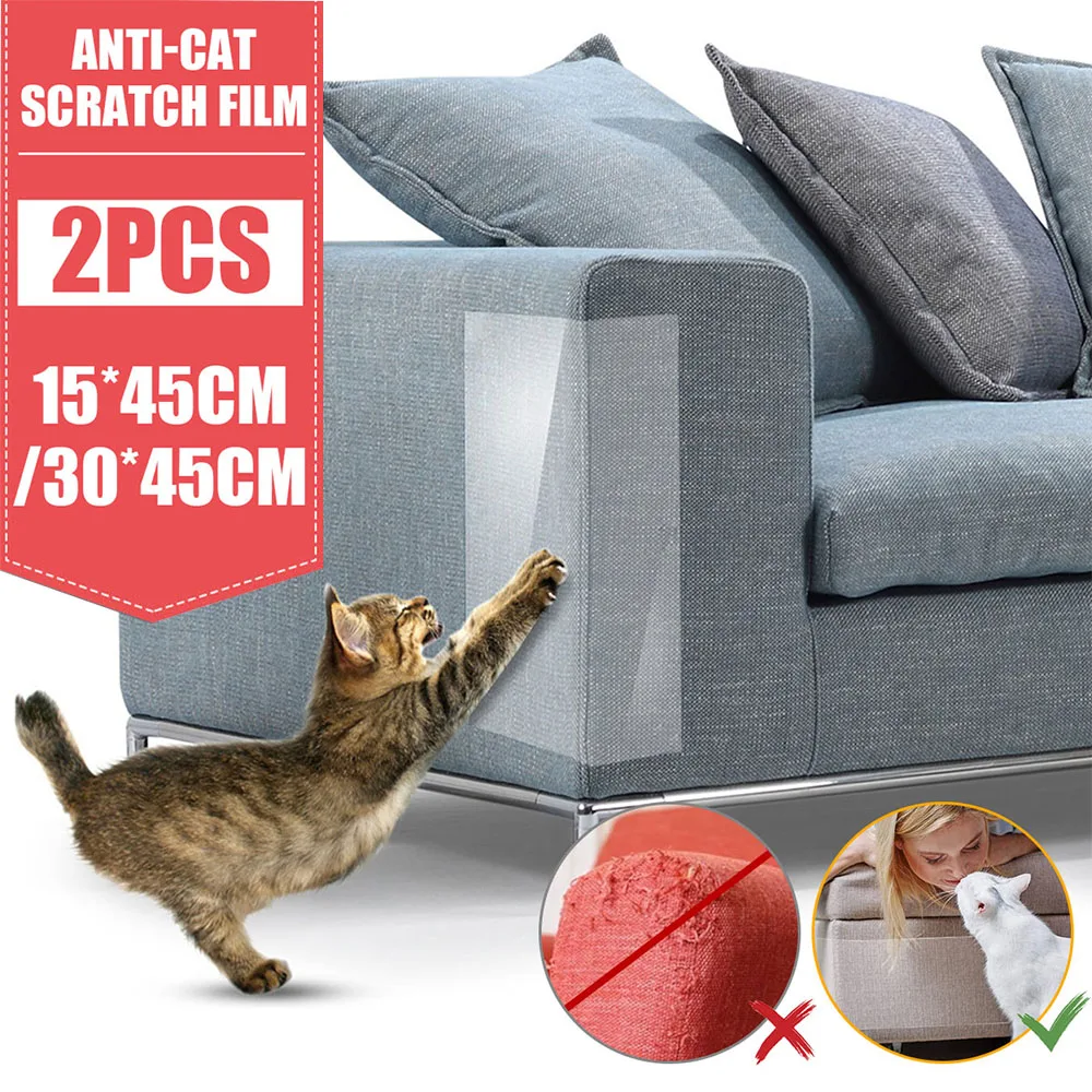 2Pcs Anti Cat Scratch Furniture Protector Flexible Self-Adhesive Cat Scratch Tape Thick Cat Scratching Pad Cat Dog Training Aids
