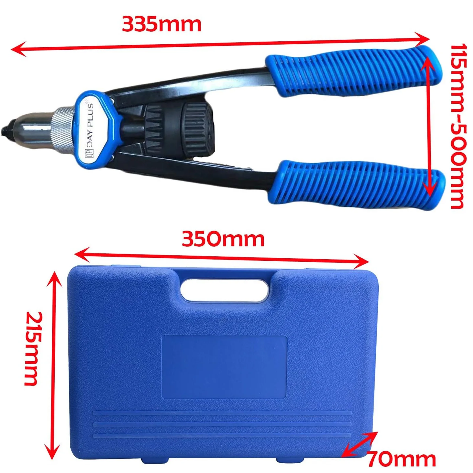 Juego de alicates para tuercas de remache profesional, máquina remachadora ciega, herramienta de M5-M12 remachadora de tuercas roscadas con 150