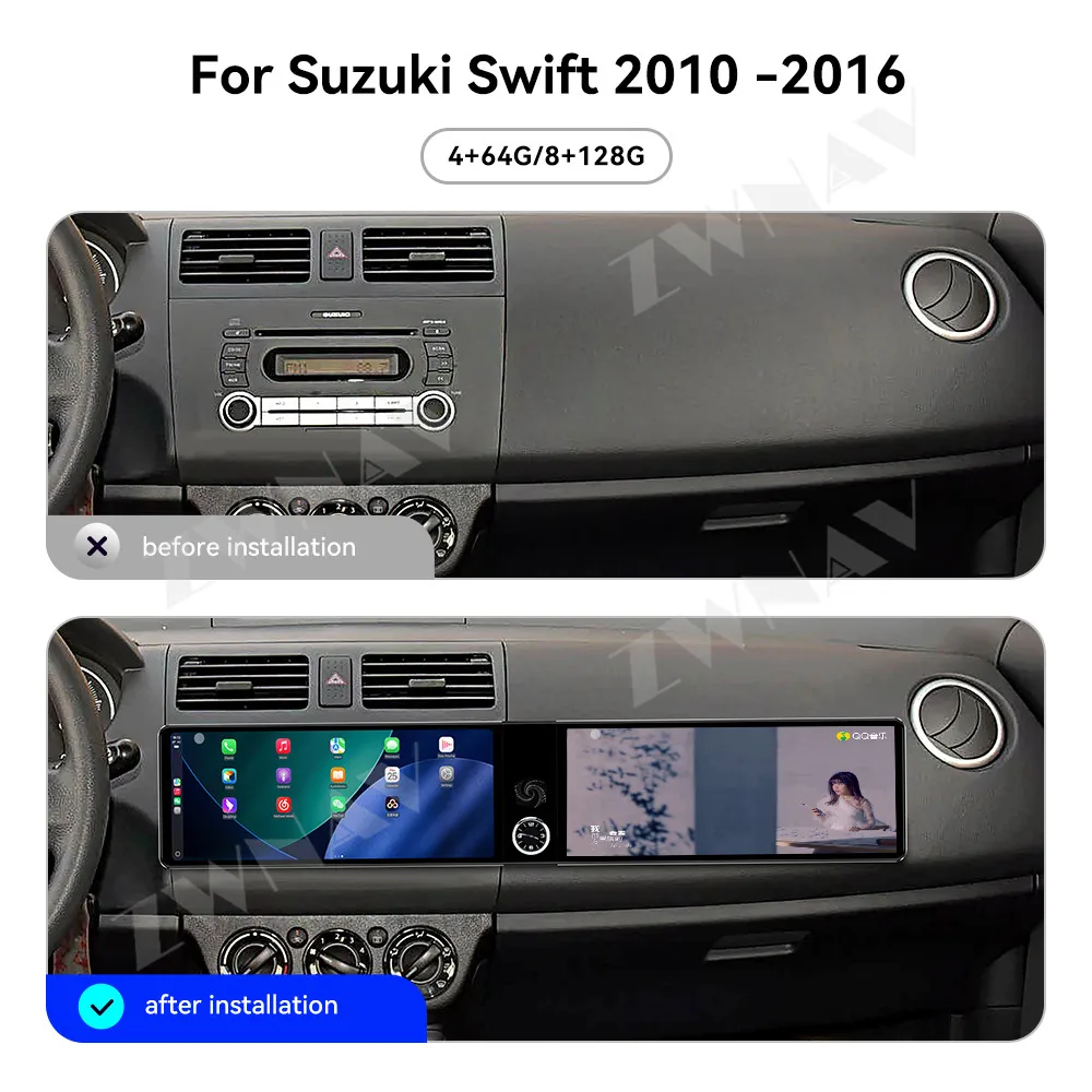 

Car Accessories CarPlay QLED Car Radio Android 13 For Suzuki Swift 2010-2016 GPS Navigation Stereo Multimedia Player Head Unit
