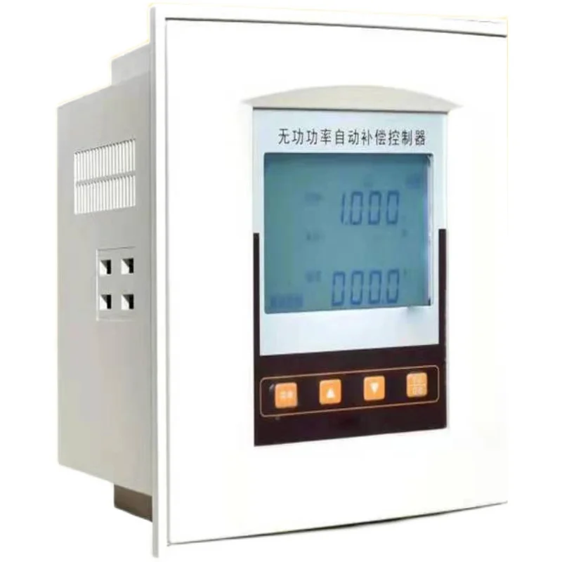 Low voltage reactive power compensation controller with LCD screen and communication for dynamic and static hybrid compensation