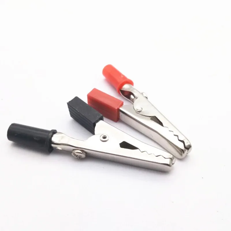 10pcs/set Insulated Electric For Alligator Clips, 5 Black 5 Red For Grounding Clamps, Tester Clamps,