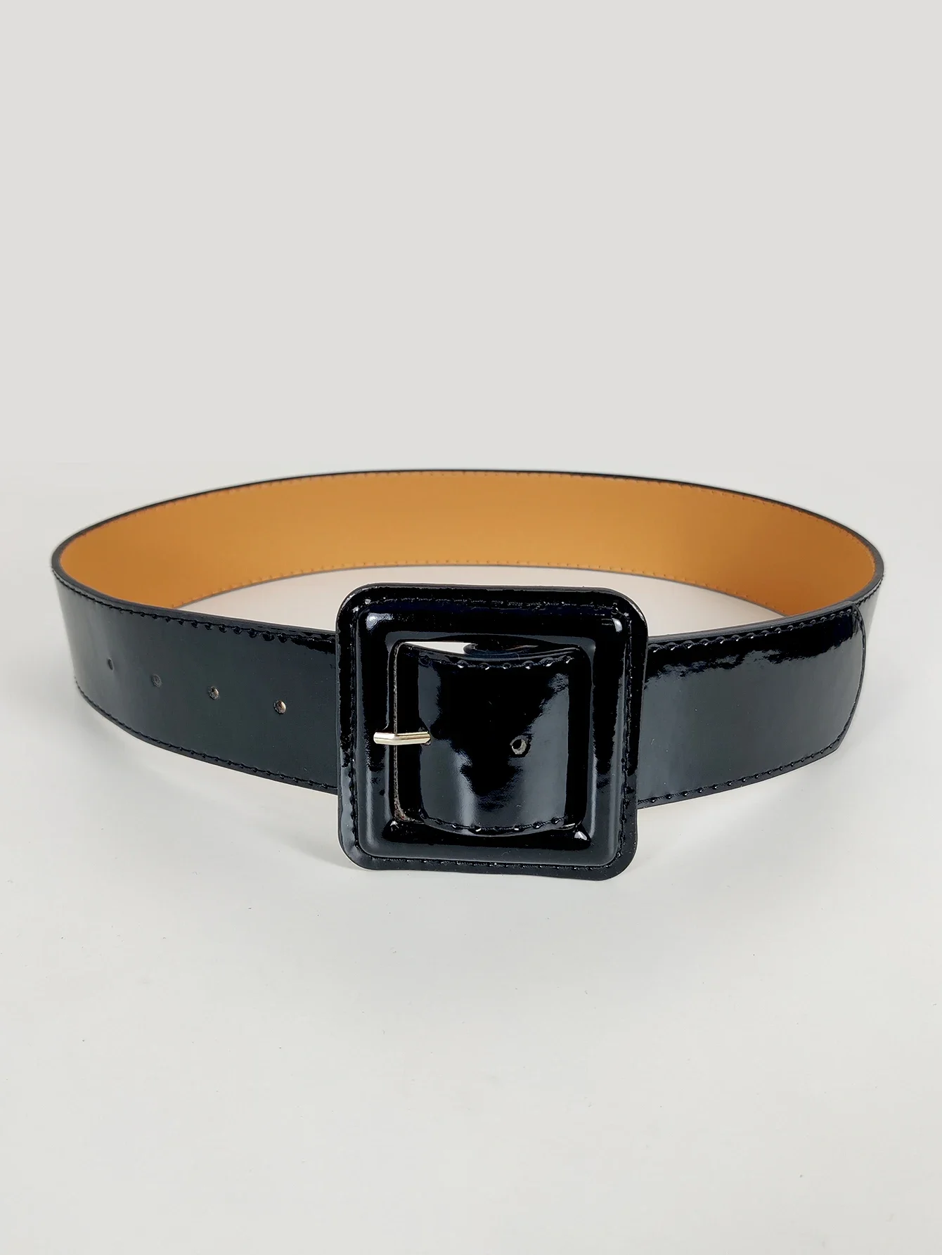 AAA137Designer Für Frauen Hohe Qualität Patent Leder Weibliche Gürtel Schwarz Korsett Gürtel 5cm Bund Rot Weiß Quadratischen Mund mode – Detail 5