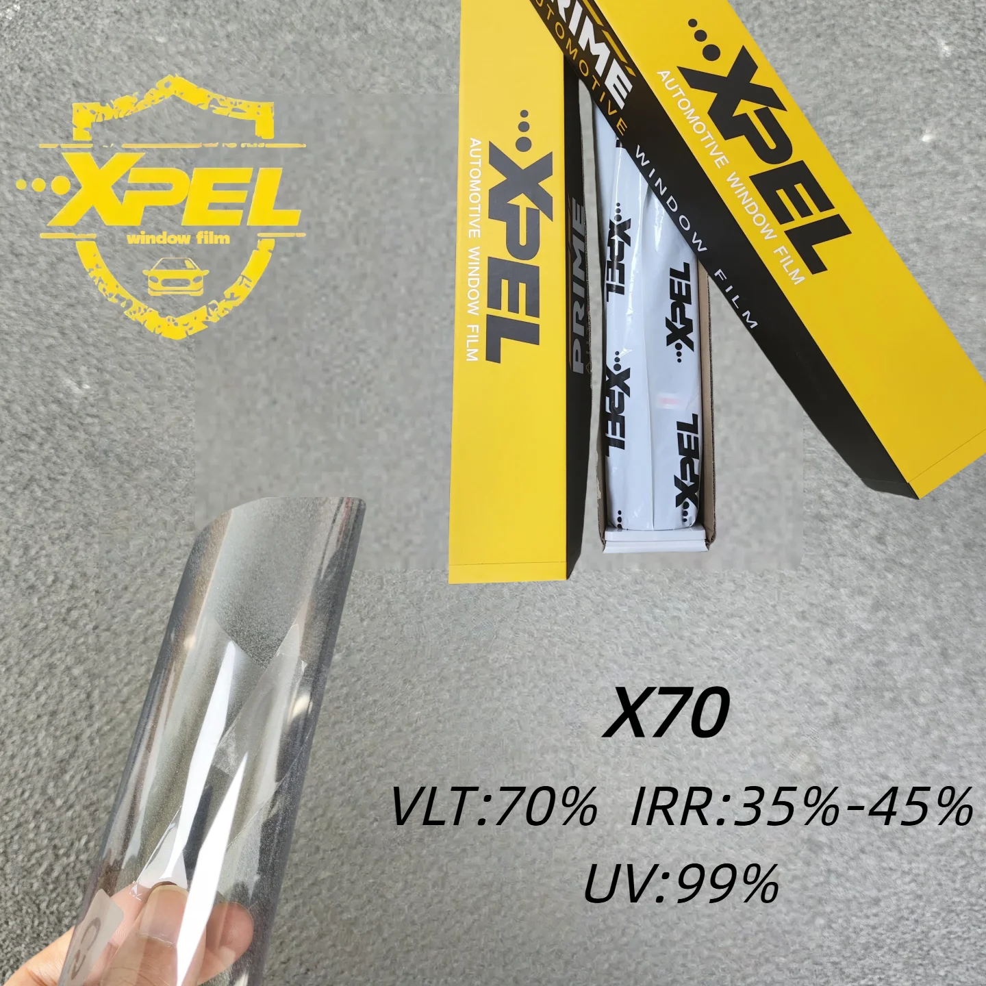 

XPEL X70 70% VLT Nano PET Window Film 99.6% UV Block 45% IRR Heat Control Rear Glass and Building Windows