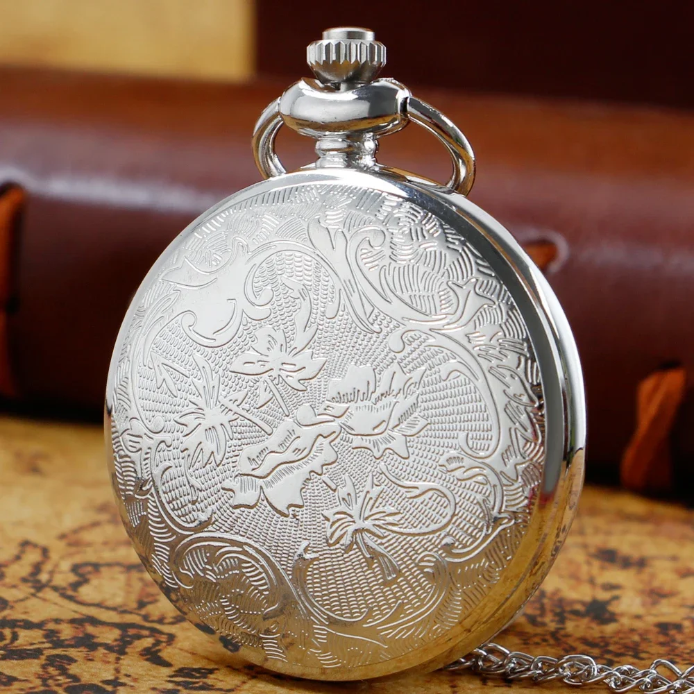 Simple Uncovered Directional Design Vintage Quartz Pocket Watch Retro Pendant Women's and Men's Outdoor Essential Chain Watch