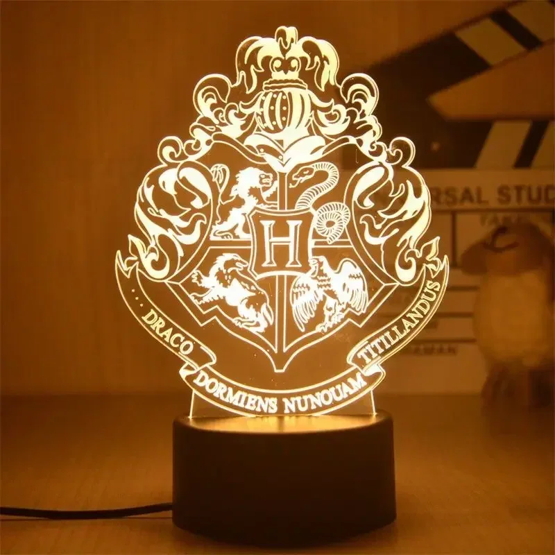 Hot Anime Figure 3D Night Lamp Harry Potter Toys Led Creative Table Bedside for Home Room Decor Light Cool Kid Child Gift