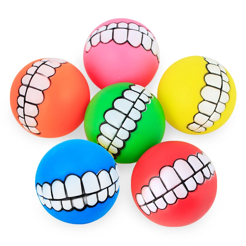 Dog Toy Ball Squeaking Cleaning Treatment Bracket Teeth Dog Chewing Toy Pet Dog Toy Ball Dog Training Interactive Pet Supplies