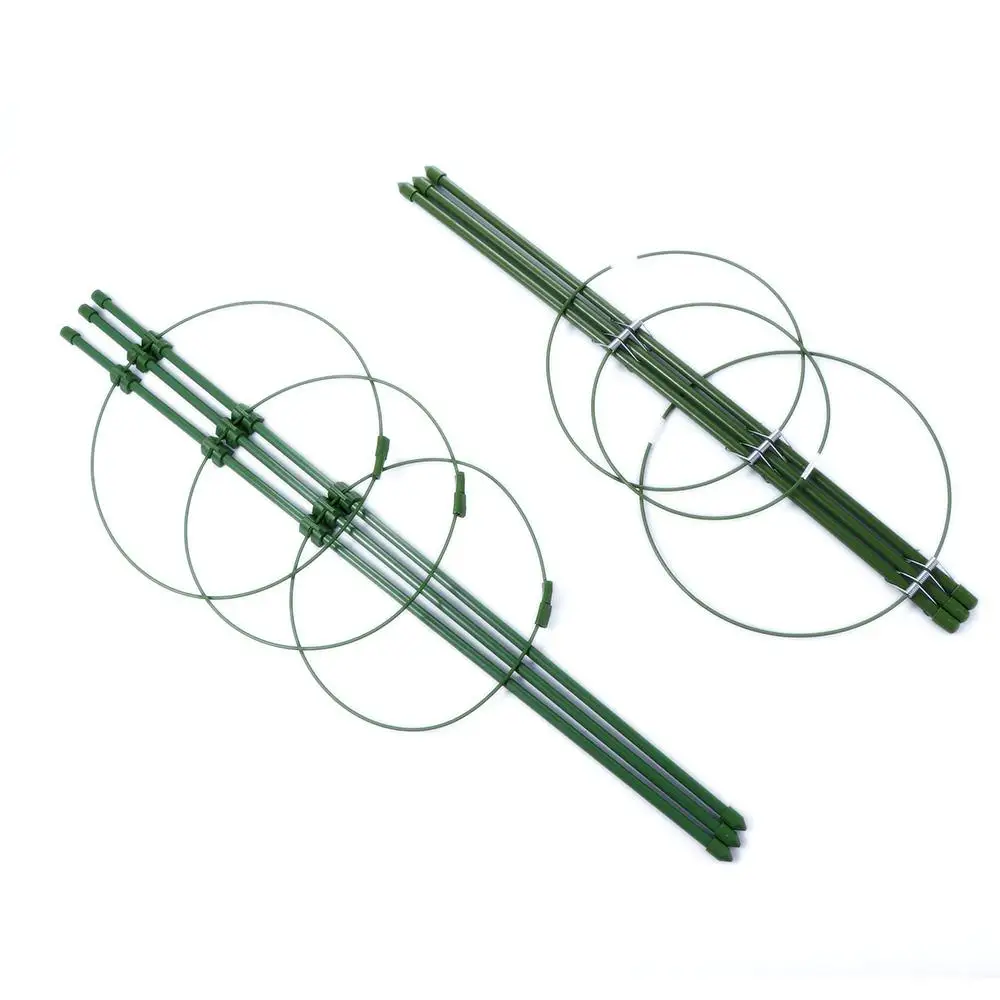 Durable Green Flower Stand Rings Plastic Potted Support Frame Tomato Cage Climbing Vine Rack Decorative Trellis Bracket