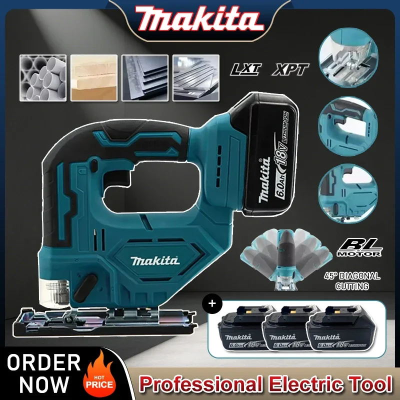 

Makita DJV182Z Cordless 18V Lithium Battery Rechargeable Electric Jig Saw Curve Saw Woodworking Cutting Multifunction Saw
