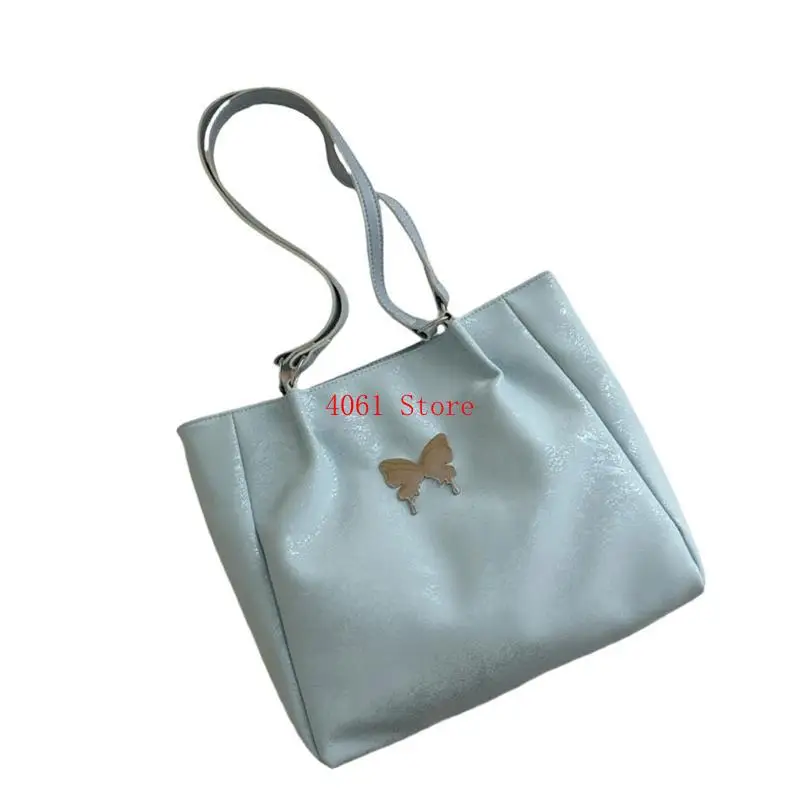 حقيبة يد نسائية على شكل فراشة للإبط من جلد البولي يوريثان، حقيبة كتف بلون سادة، حقيبة تحت الإبط بسعة كبيرة للاستخدام اليومي