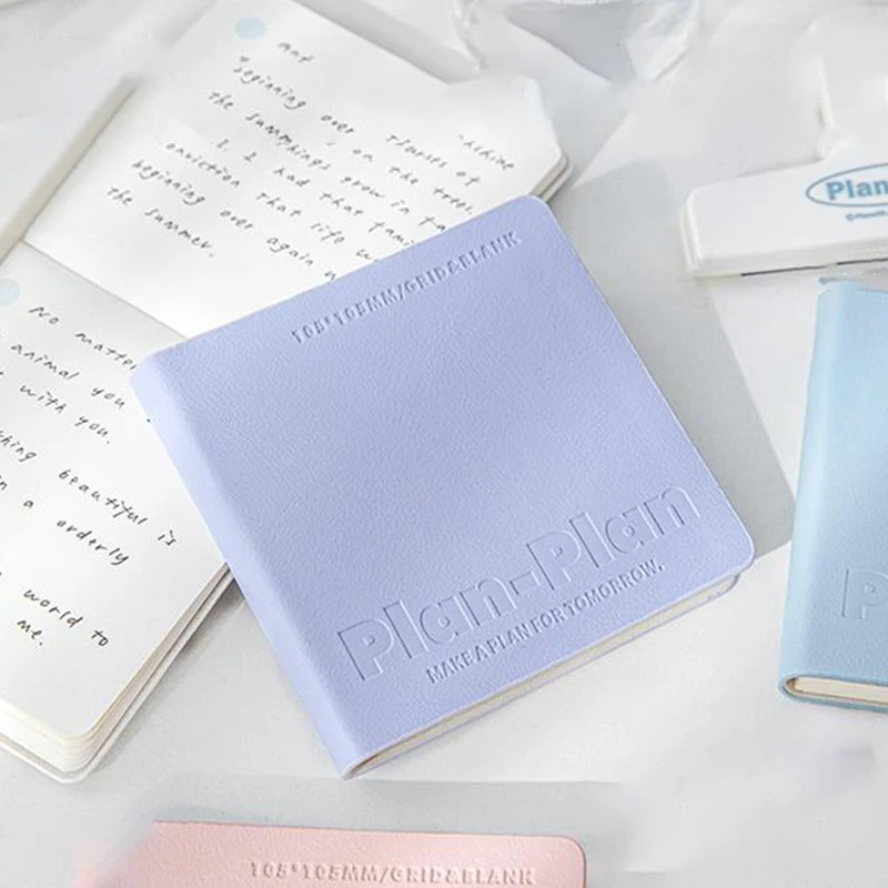 Cute Kawaii Square Waterproof Soft Book Simple Creative Student Writing Learning Manual Fashion Portable Pocket Notebook