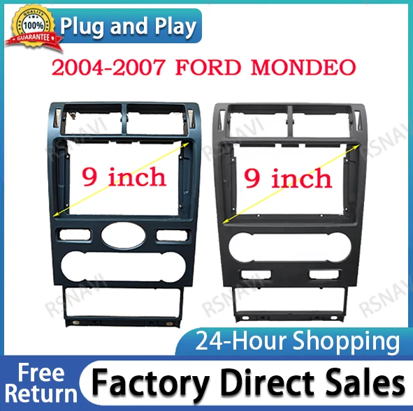 9 Inch For Ford MONDEO 3 2004-2007 Car Radio Android MP5 Player Stereo Casing Frame 2 Din Head Unit Facia  Dash Board Cover