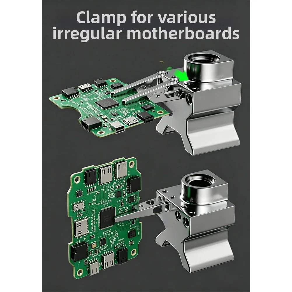 Motherboard Stand Silver Soldering Fixture Adjustable Clamping Distance Non-ferrous Alloy Material Rust Resistant