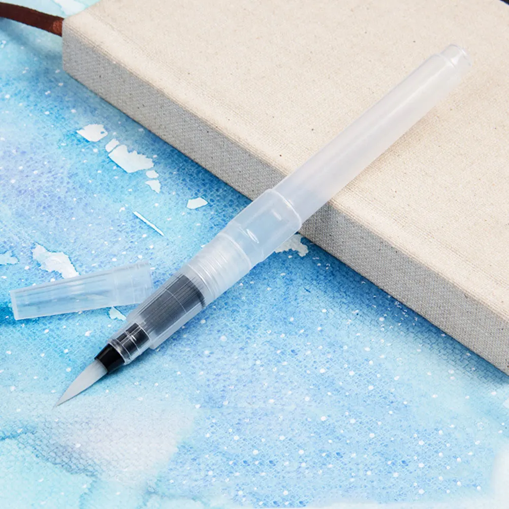 

6Pcs Portable Water Brush Pens Nylon Tip Watercolor Painting Kits Kids DIY Arts Ink Pens Lightweight Refillable Tools